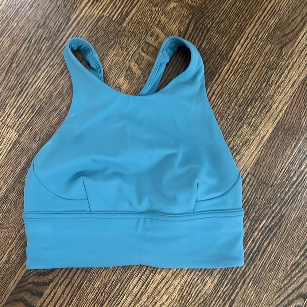 lululemon Wunder Train Longline Bra - Size 4 - Blue
